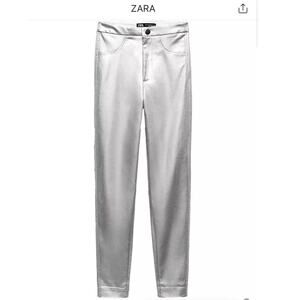 ZARA silver Mid-Rise Leggings SzM